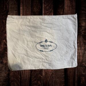 🩵 3 for $18 Prada White and Blue Logo Dust Bag